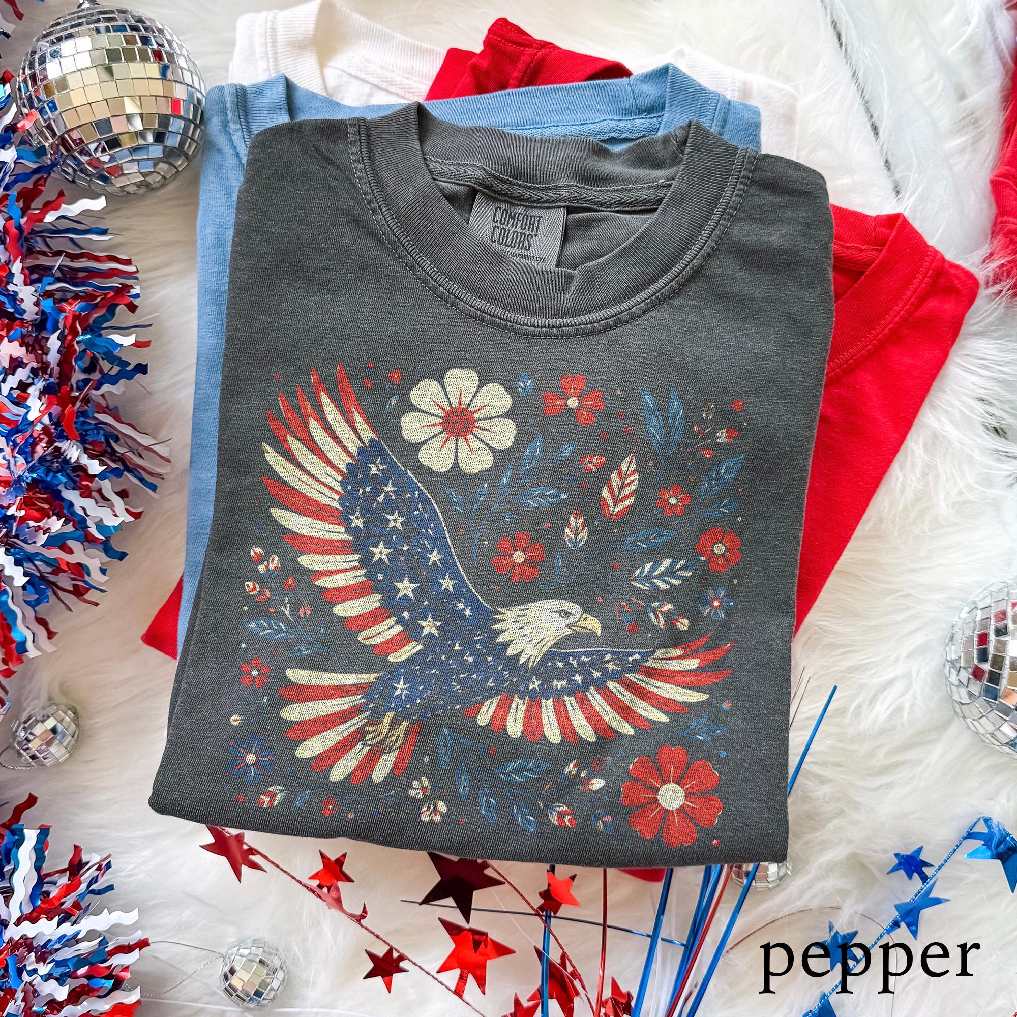 4th July 250th Year Patriotic Eagle America Freedom Americana Celebration Comfort Colors Usa Tee (3)