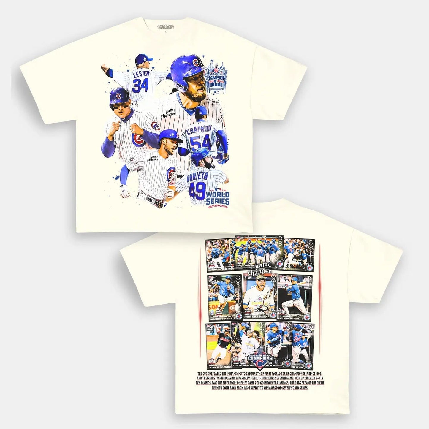 2016 WORLD SERIES CHAMPS - CUBS TEE - DS Style001