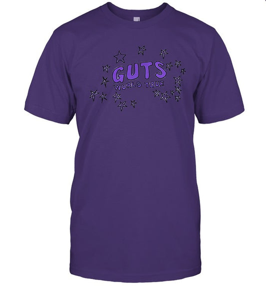 2025 Olivia Rodrigo GUTS World Tour Tracklist T Shirt