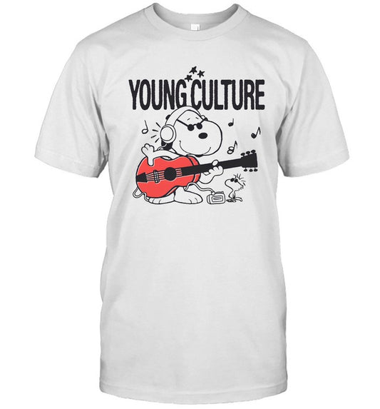 2025 T Shirt Young Culture X Snoopy Guitar