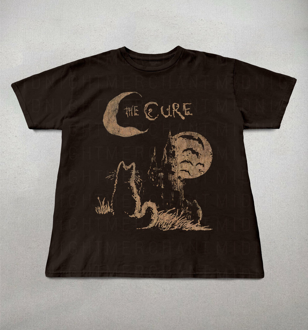Cure Cat Tee 90s Alt Indie Rock Music Cat Lover Cure Fan Band Tee Cure (4)