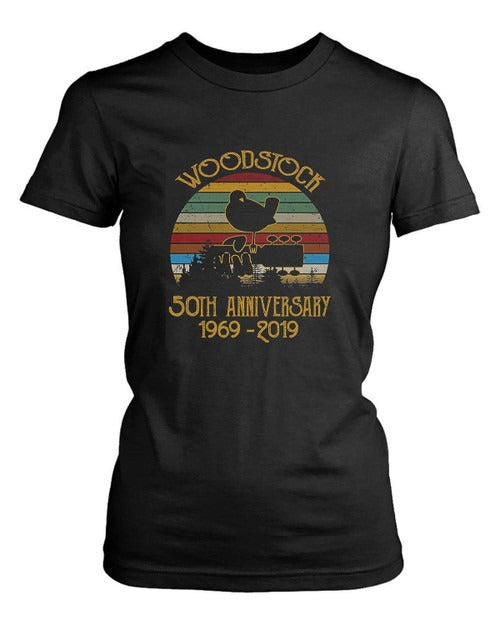 50Thiversary 1969 2019 Woodstock Music Vintage Retro Women's T-Shirt Tee