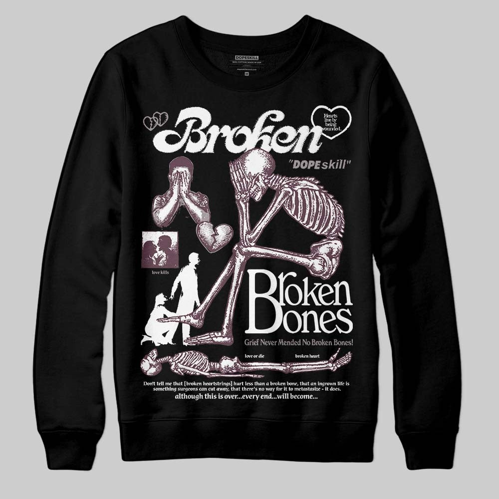 A Ma Maniere x "Violet Ore" 5s DopeSkill Sweatshirt Broken Bones Graphic
