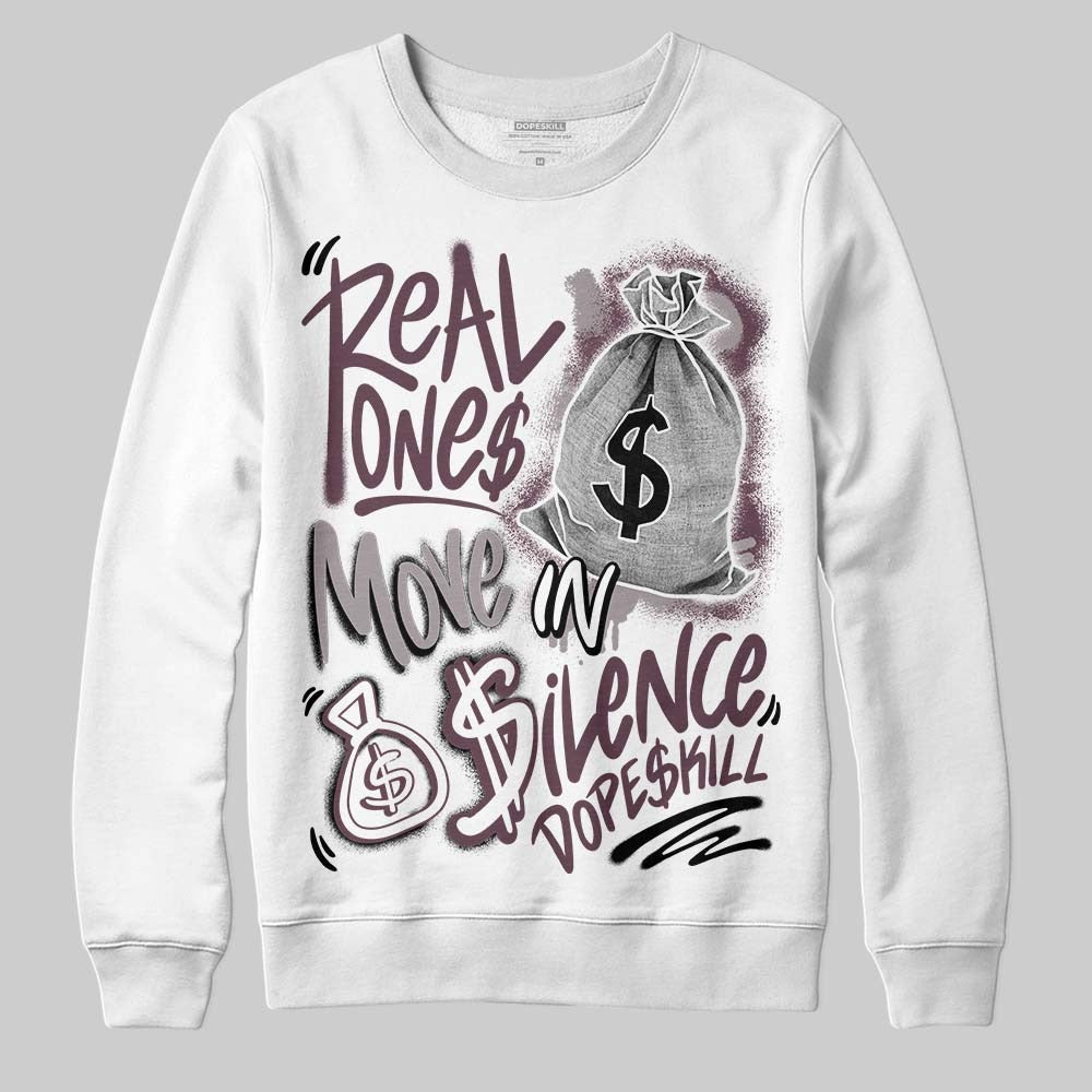 A Ma Maniere x "Violet Ore" 5s DopeSkill Sweatshirt Real Ones Move In Silence Graphic