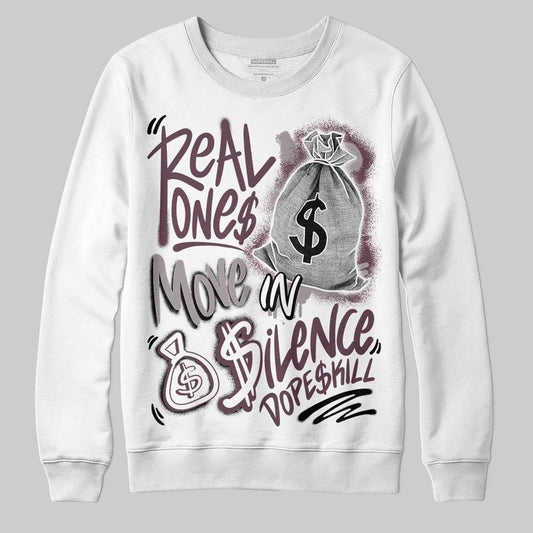 A Ma Maniere x "Violet Ore" 5s DopeSkill Sweatshirt Real Ones Move In Silence Graphic
