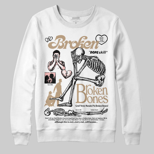 AIR FORCE 1 LINEN DopeSkill Sweatshirt Broken Bones Graphic