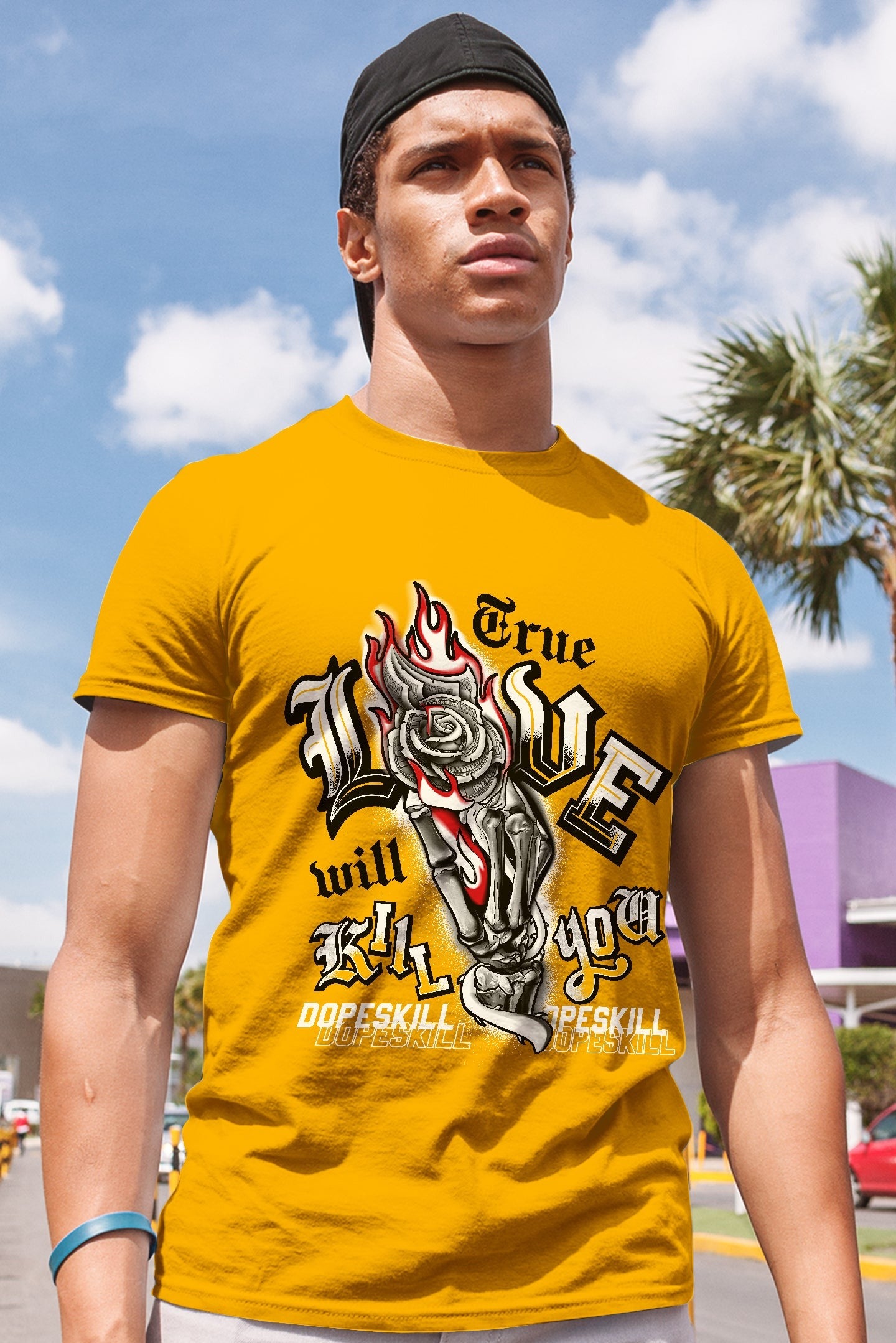 AJ 13 Del Sol DopeSkill Del Sol T-shirt True Love Will Kill You Graphic