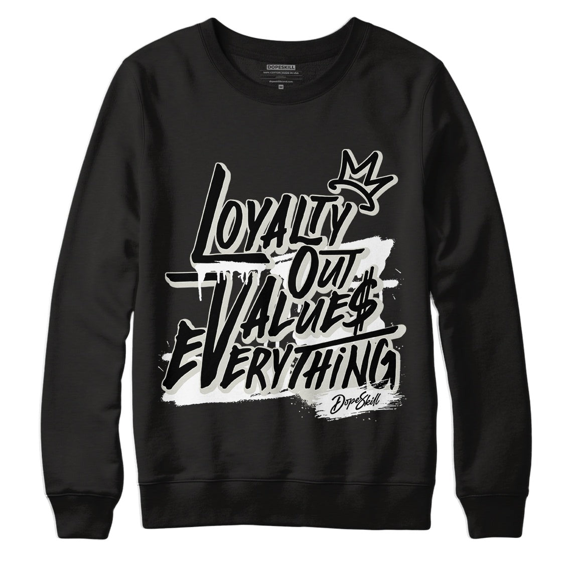 AJ 4 Military Black DopeSkill Sweatshirt LOVE Graphic