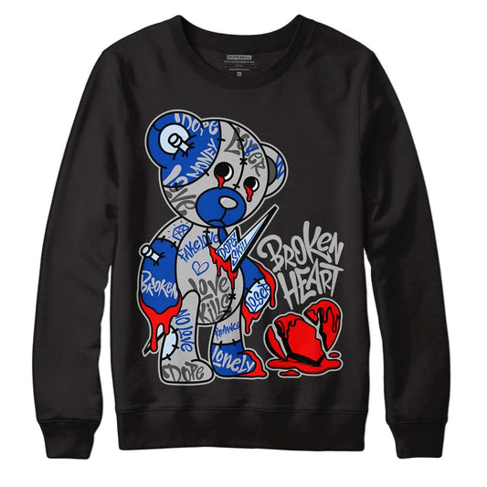 AJ 5 Racer Blue DopeSkill Sweatshirt Broken Heart Graphic