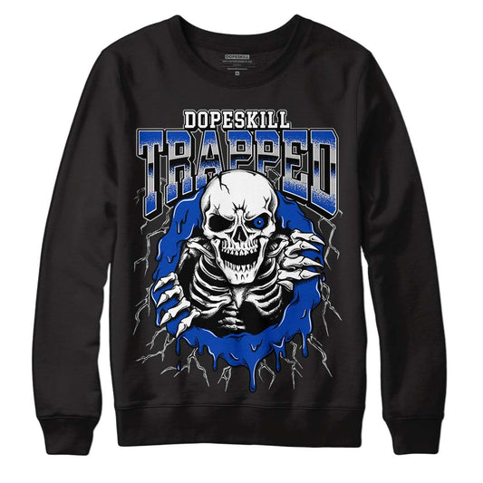 AJ 5 Racer Blue DopeSkill Sweatshirt Trapped Halloween Graphic