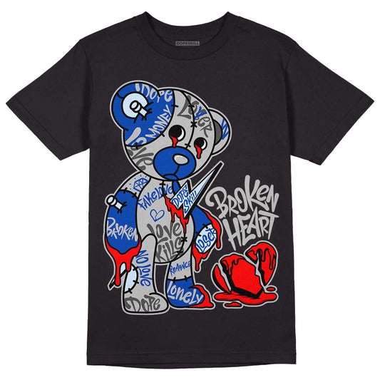 AJ 5 Racer Blue DopeSkill T-Shirt Broken Heart Graphic
