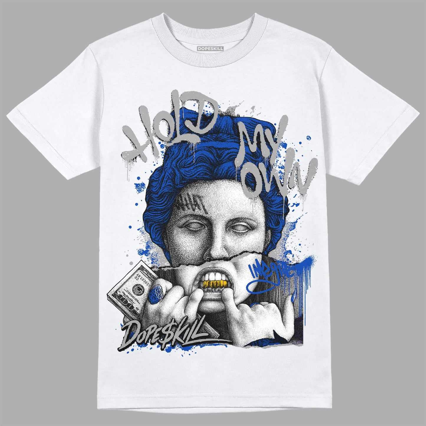 AJ 5 Racer Blue DopeSkill T-Shirt Hold My Own Graphic