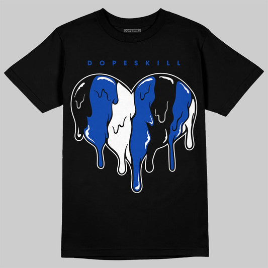 AJ 5 Racer Blue DopeSkill T-Shirt Slime Drip Heart Graphic