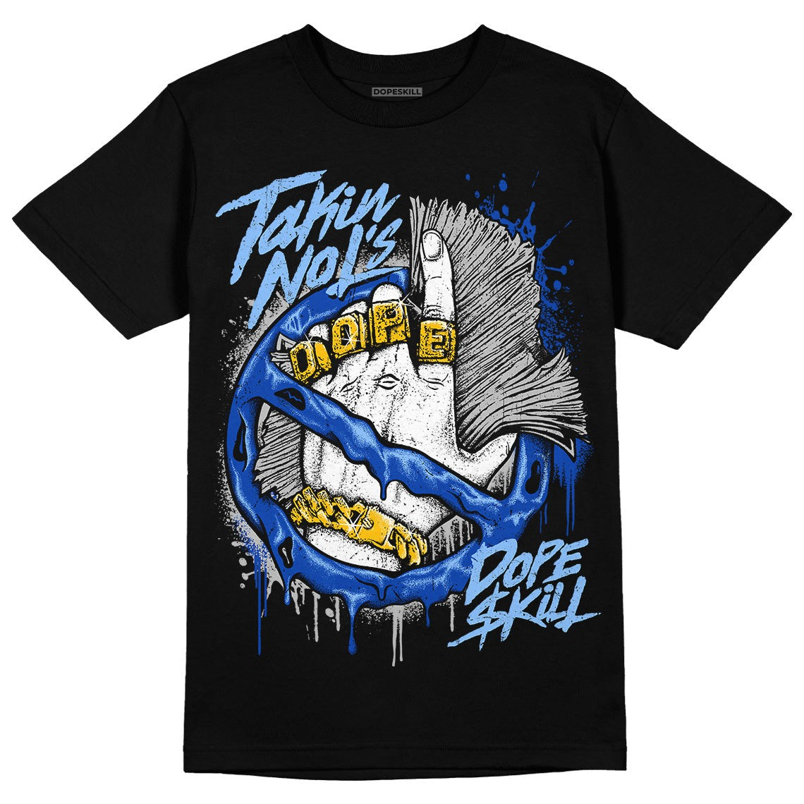 AJ 5 Racer Blue DopeSkill T-Shirt Takin No L's Graphic