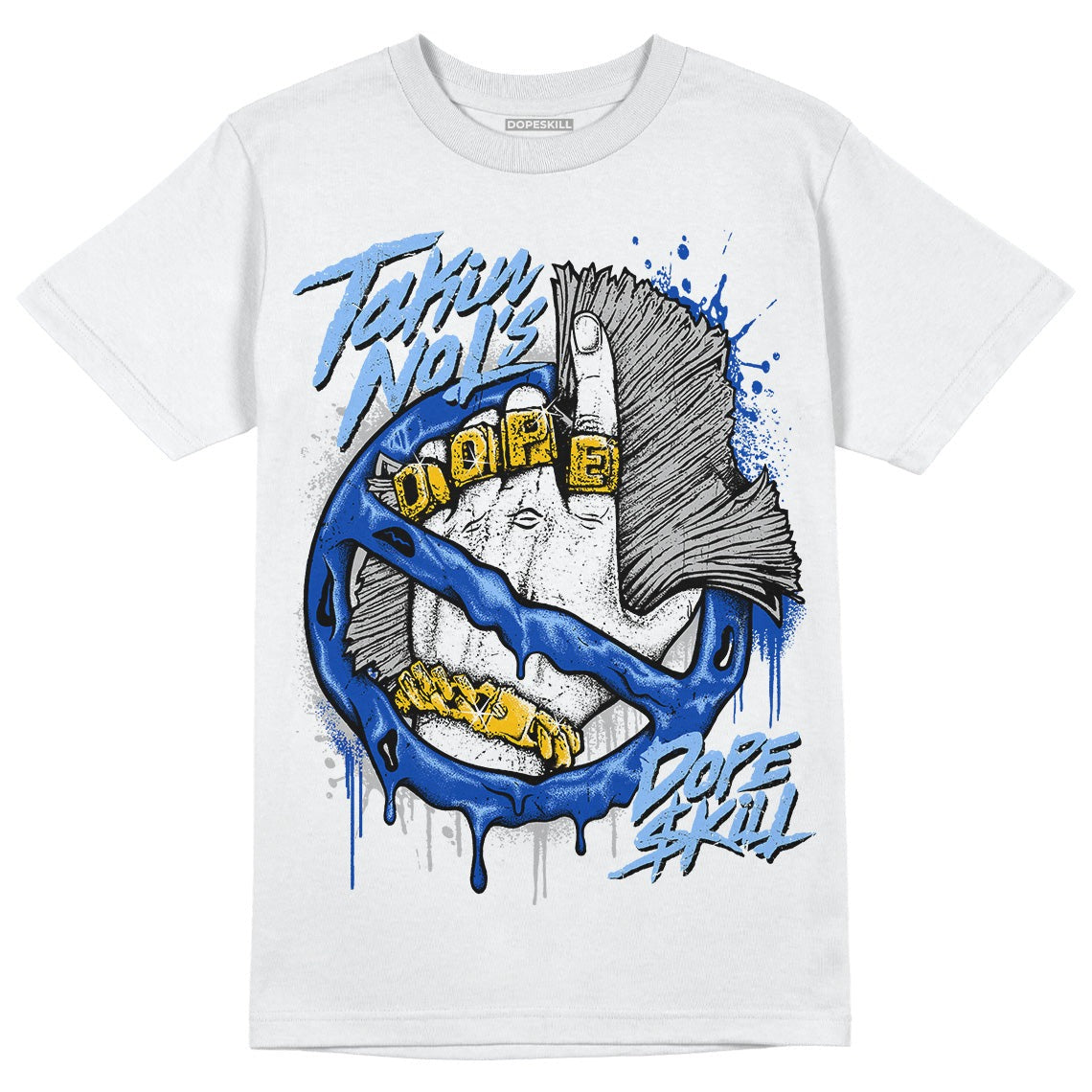 AJ 5 Racer Blue DopeSkill T-Shirt Takin No L's Graphic