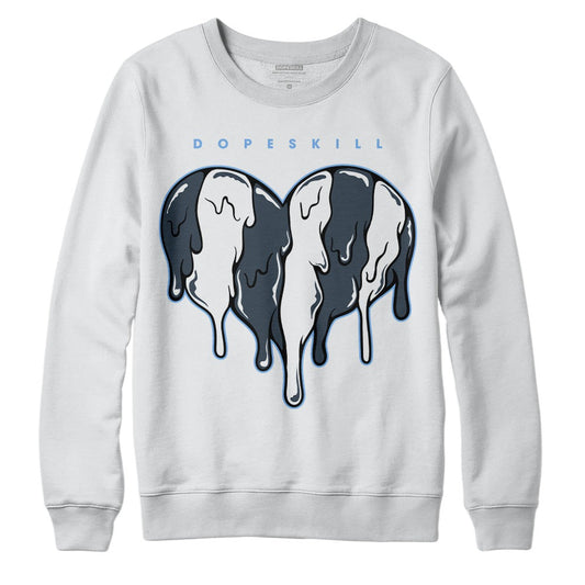 AJ 6 Midnight Navy DopeSkill Sweatshirt Slime Drip Heart Graphic