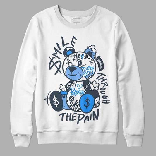 AJ 6 Midnight Navy DopeSkill Sweatshirt Smile Through The Pain Graphic