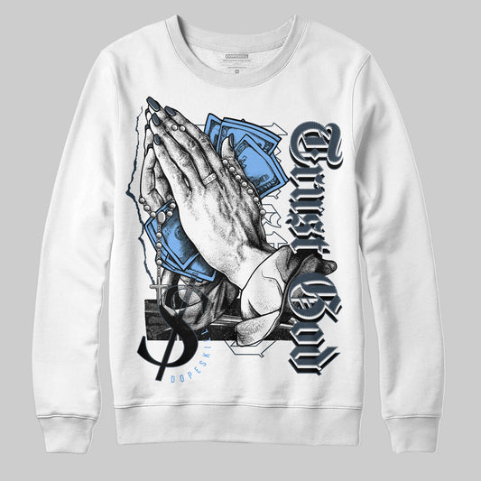 AJ 6 Midnight Navy DopeSkill Sweatshirt Trust God Graphic