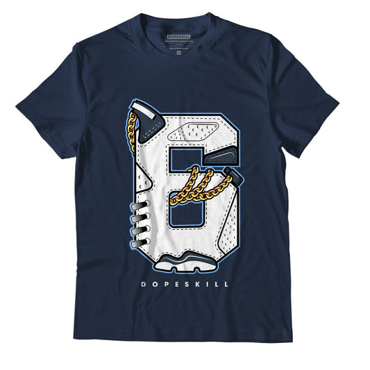 AJ 6 Midnight Navy DopeSkill T-shirt Number No.6 Graphic