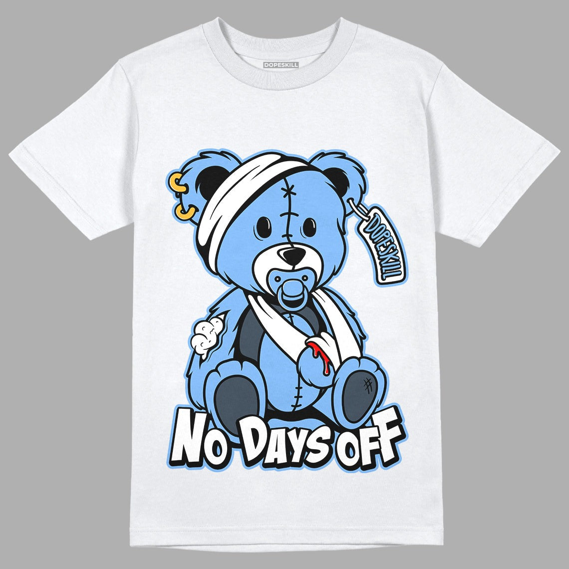 AJ 6 Midnight Navy DopeSkill White T-Shirt Hurt Bear Graphic