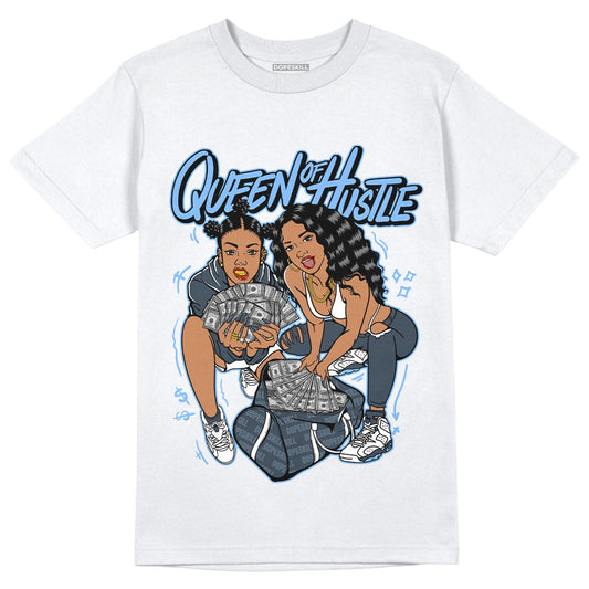 AJ 6 Midnight Navy DopeSkill White T-Shirt Queen Of Hustle Graphic