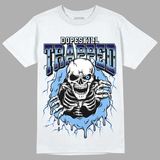 AJ 6 University Blue DopeSkill T-Shirt Trapped Halloween Graphic