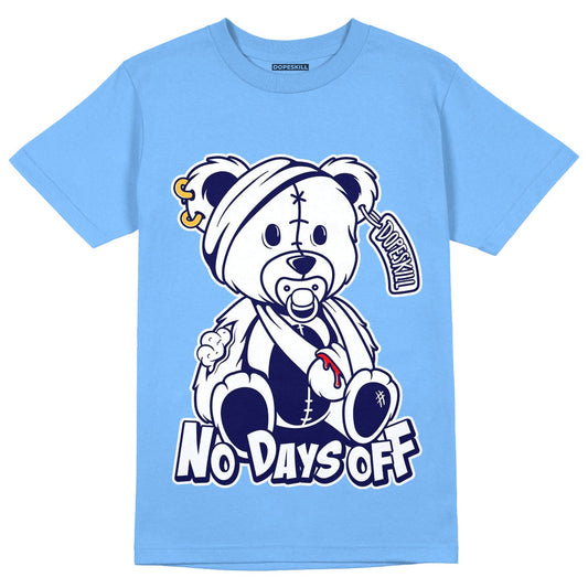 AJ 6 University Blue DopeSkill University Blue T-Shirt Hurt Bear Graphic