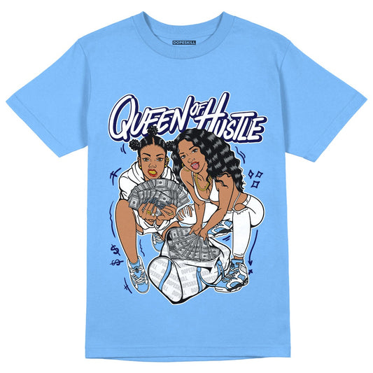 AJ 6 University Blue DopeSkill University Blue T-Shirt Queen Of Hustle Graphic