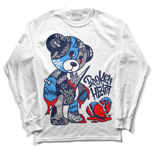 AJ Spizike White Obsidian DopeSkill Long Sleeve T-Shirt Broken Heart Graphic