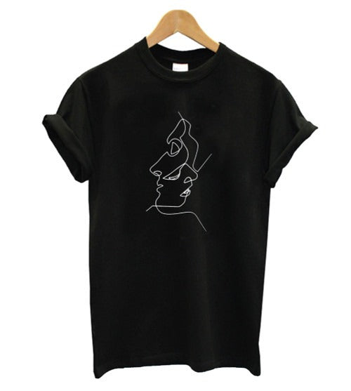 Abstract Face Design Women's T-Shirt Tee