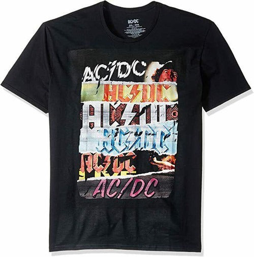 Acdc Multi Logo Retro Man's T-Shirt Tee