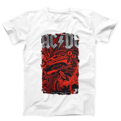 Acdc Rock N Roll Train Poster Man's T-Shirt Tee