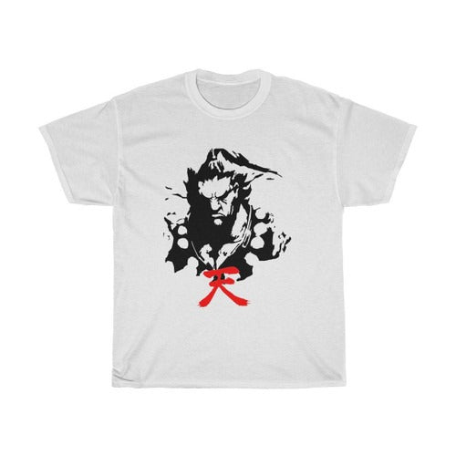 Akuma Retro Japanese Kanji Street Fighter Ryu Ken Gamers Man's T-Shirt Tee