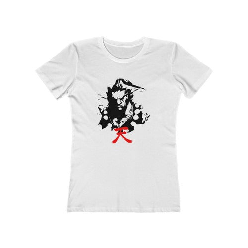 Akuma Retro Japanese Kanji Street Fighter Ryu Ken Gamers Women's T-Shirt Tee