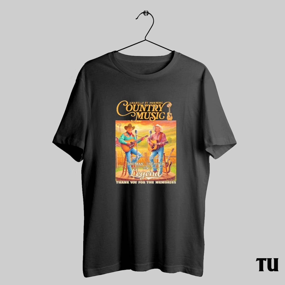Alan Jackson And George Strait Country Music Thank You For The Memories Signatures Shirts