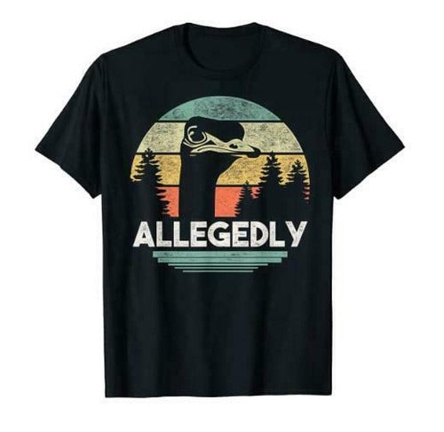 Allegedly Ostrich Funny Bird Lover Man's T-Shirt Tee