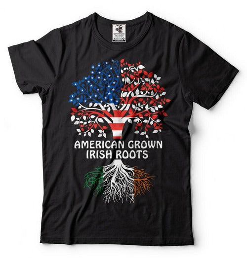 American Grown Irish Roots Man's T-Shirt Tee