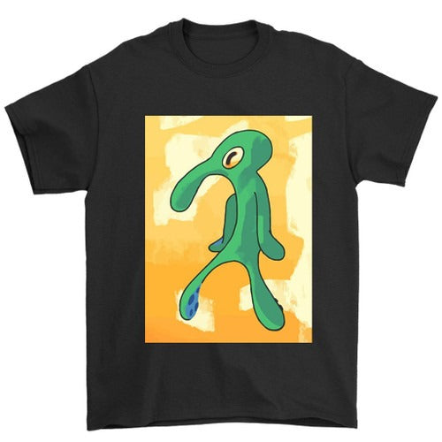 Artist Unknown Painting Replica Funny Squidward Man's T-Shirt Tee