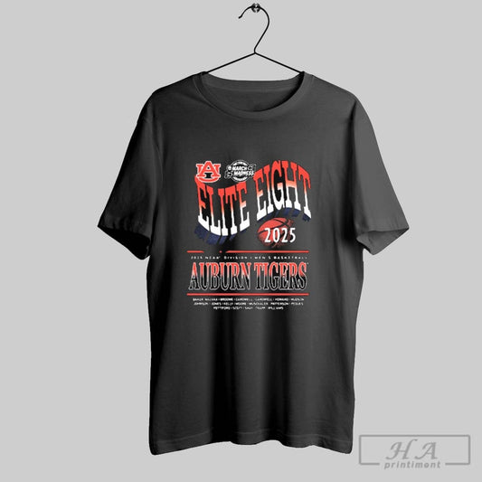 Auburn Tigers Ncaa Division I Mens Basketball Elite Eight March Madness 2025 T Shirt