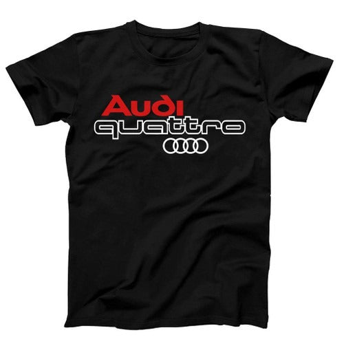 Audi Quattro Logo Sports Car Racing R8 Tt Man's T-Shirt Tee
