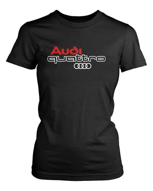 Audi Quattro Logo Sports Car Racing R8 Tt Women's T-Shirt Tee