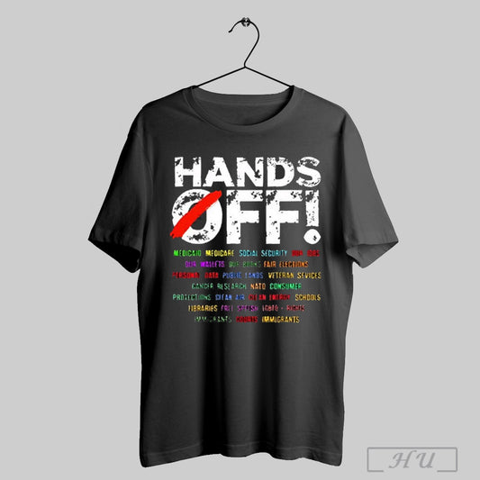 Awesome Womens Hands Off Protest Print Casual 2025 T Shirt Sweatshirt