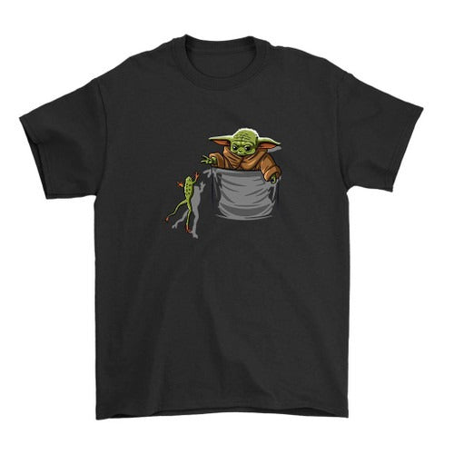 Baby Yoda And Frog Man's T-Shirt Tee