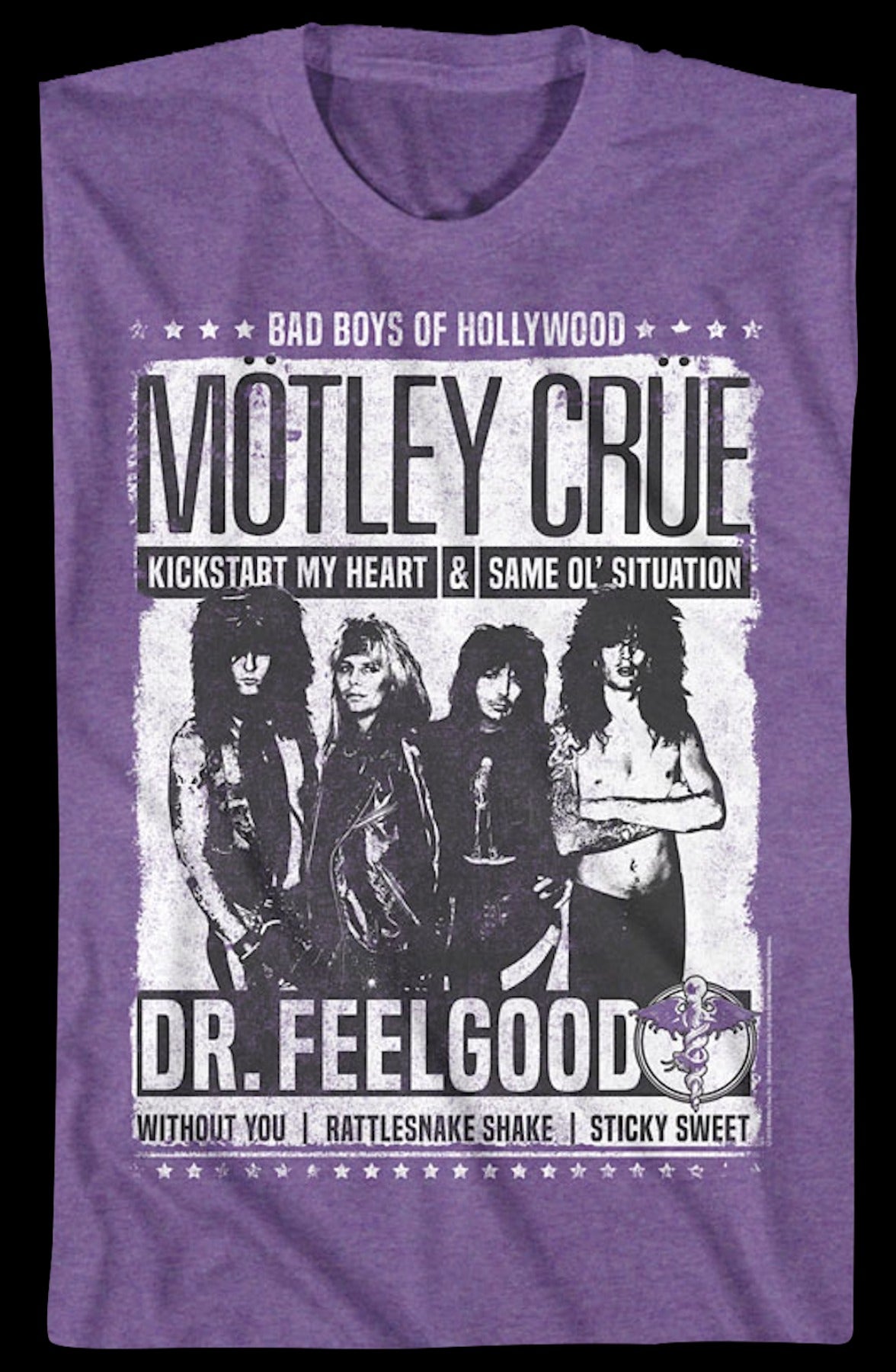Bad Boys Of Hollywood Poster Motley Crue T-Shirt