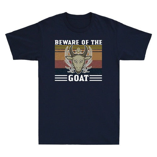 Beware Of The Goat Vintage Graphic Man's T-Shirt Tee