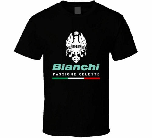 Bianchi Passione Celeste Logo Man's T-Shirt Tee