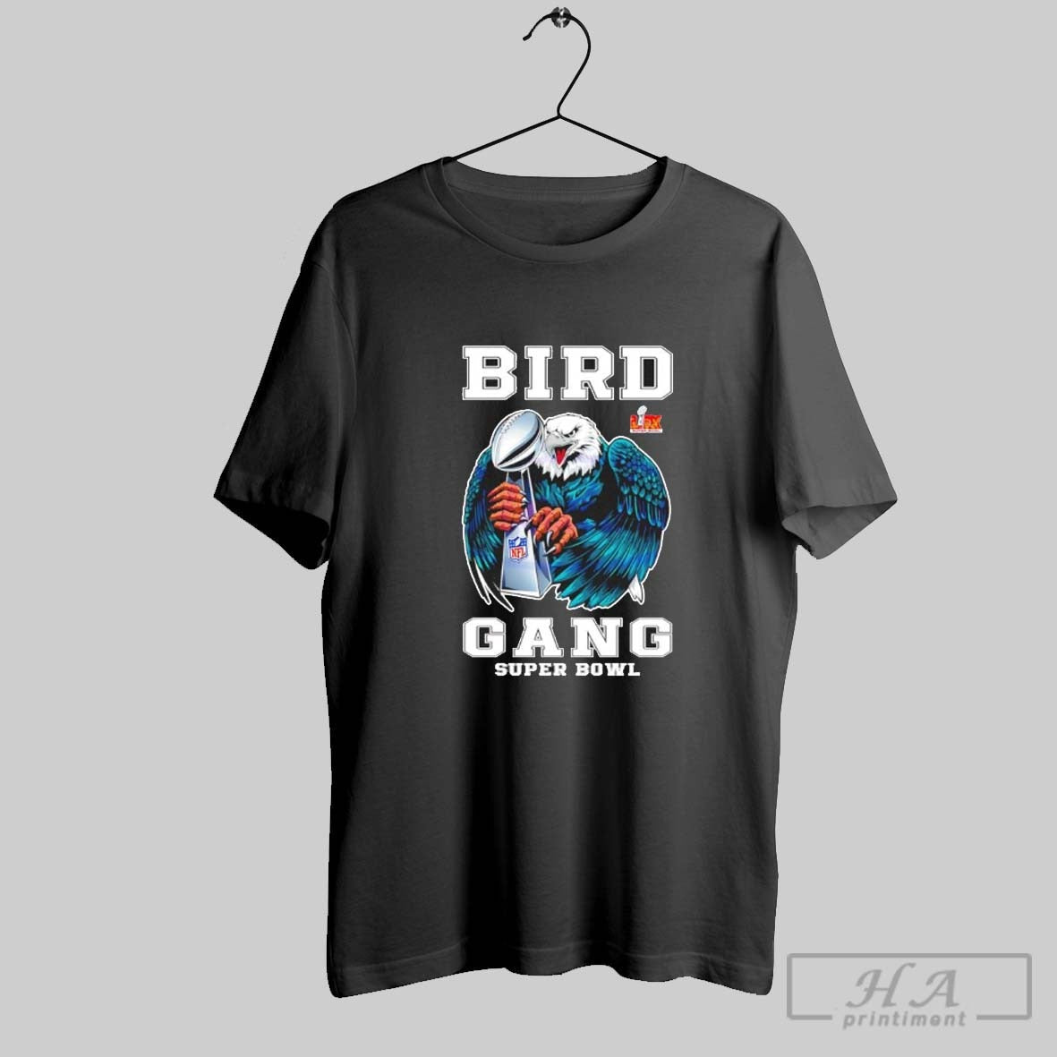 Bird Gang Lix Super Bowl Champions Eagle Holding Trophy 2025 Shirt