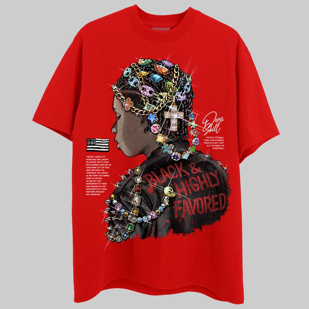 Black and Highly Favored Graphic Unisex DopeSkill T-shirt