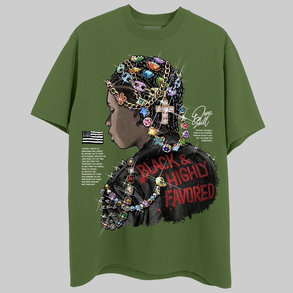 Black and Highly Favored Graphic Unisex DopeSkill T-shirt