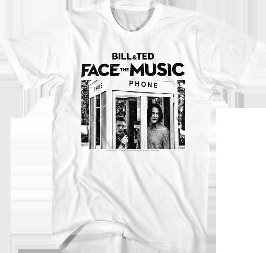 Black and White Phone Booth Bill and Ted Face the Music T-Shirt